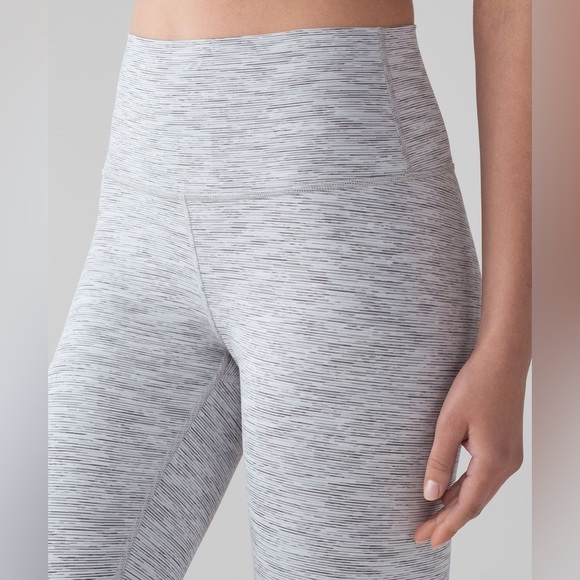 Lululemon Wunder Under Hi-Rise Crop Leggings Size 4 
Space Grey White 15 - Picture 1 of 7